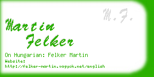 martin felker business card